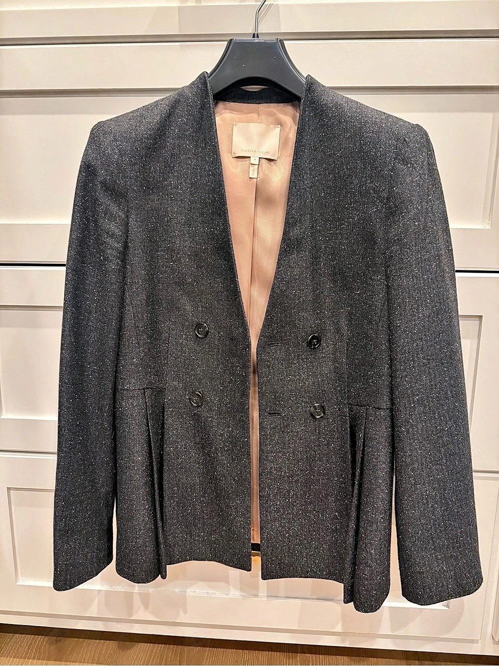 Rebecca Taylor Wool Blend Blazer in Gray Size 8